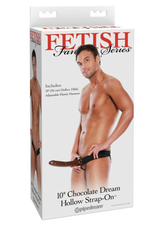 10" Chocolate Dream Hollow Strap-on